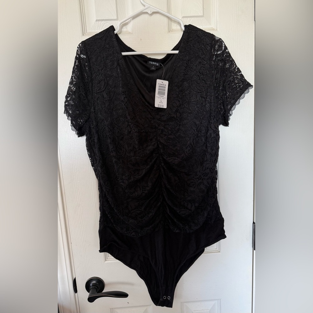 Torrid Elegant Black Lace Bodysuit